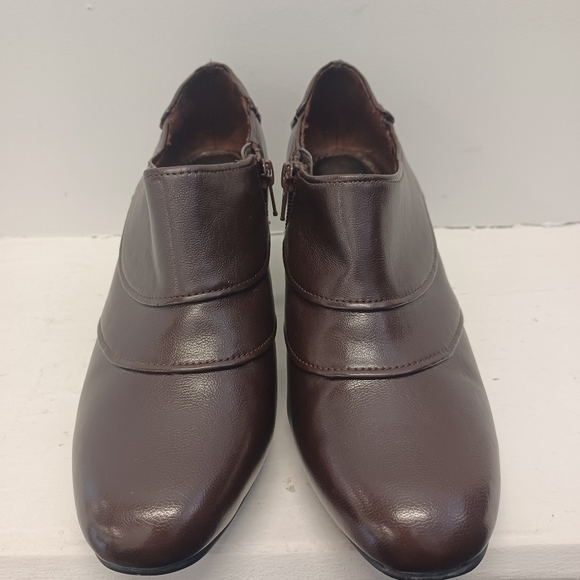 Life Stride Soft Systems Shoes Women's Size 8M Brown Zipper Block Heel Loafers - Picture 8 of 9